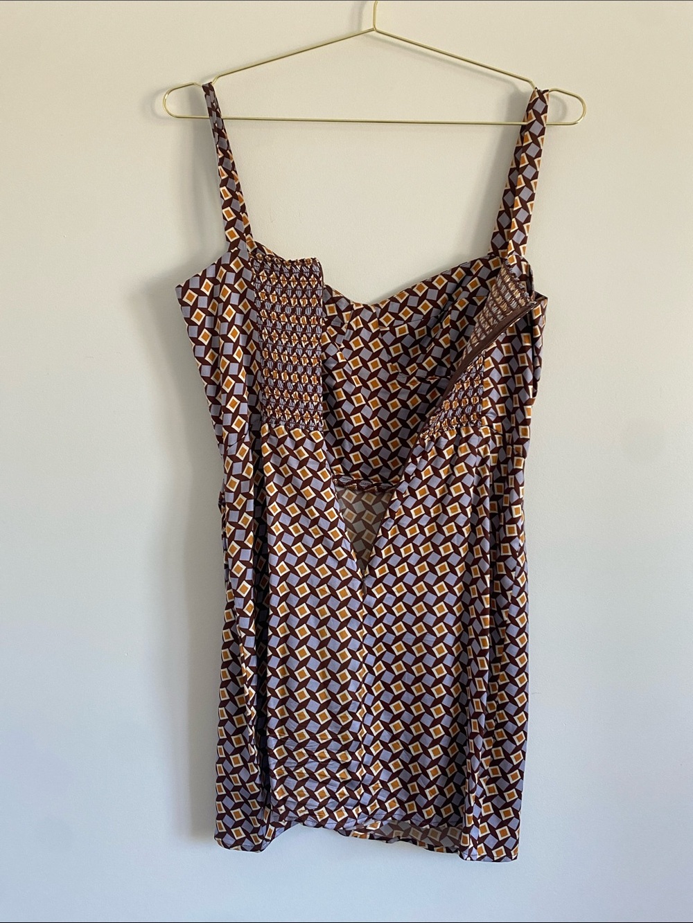 Reformation Fonda Silk Plaza Print Mini Dress | US 4 - Picture 8 of 10